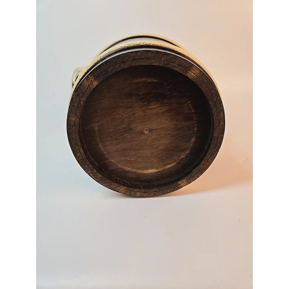 Vintage Kraftware Wood & Metal Barrel Style Ice‎ Bucket 8